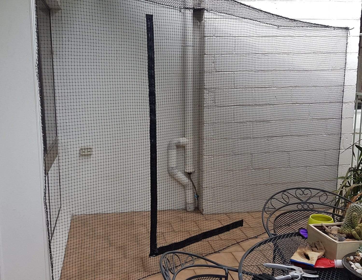 Complete Wall Net with F-Zipper (3.5m x 3.5m Netting) - Black - Image 11