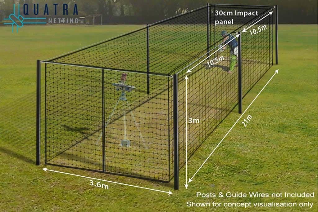 Cricket Cage Fully Enclosed 21m x 3.6m - Image 2