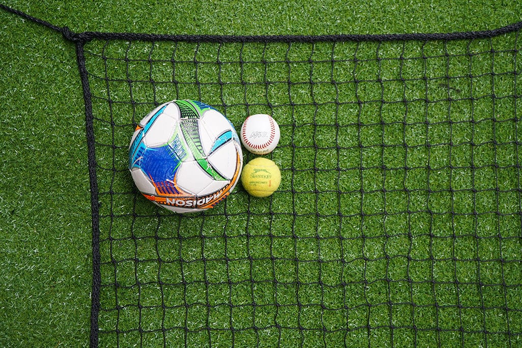 Soccer Barrier Netting - 40mm sq with 6mm Rope Border (Multiple Sizes)
