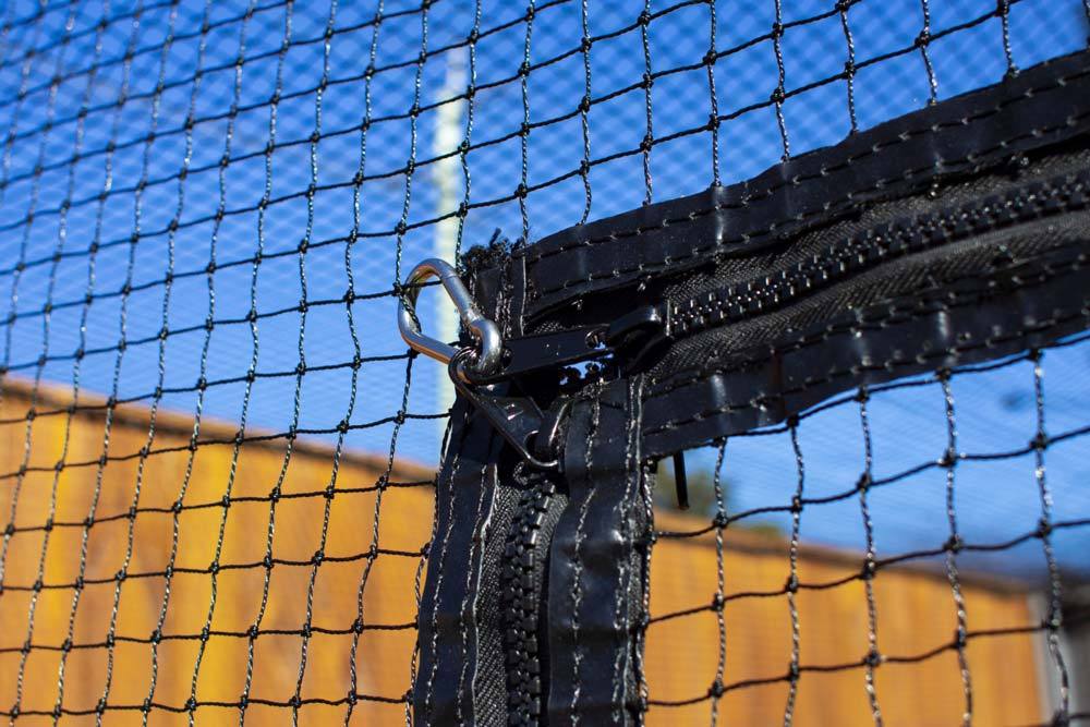 Stainless Steel Complete Wall Net with F-Zipper (3.5m x 3.5m Netting) - Black - Image 3