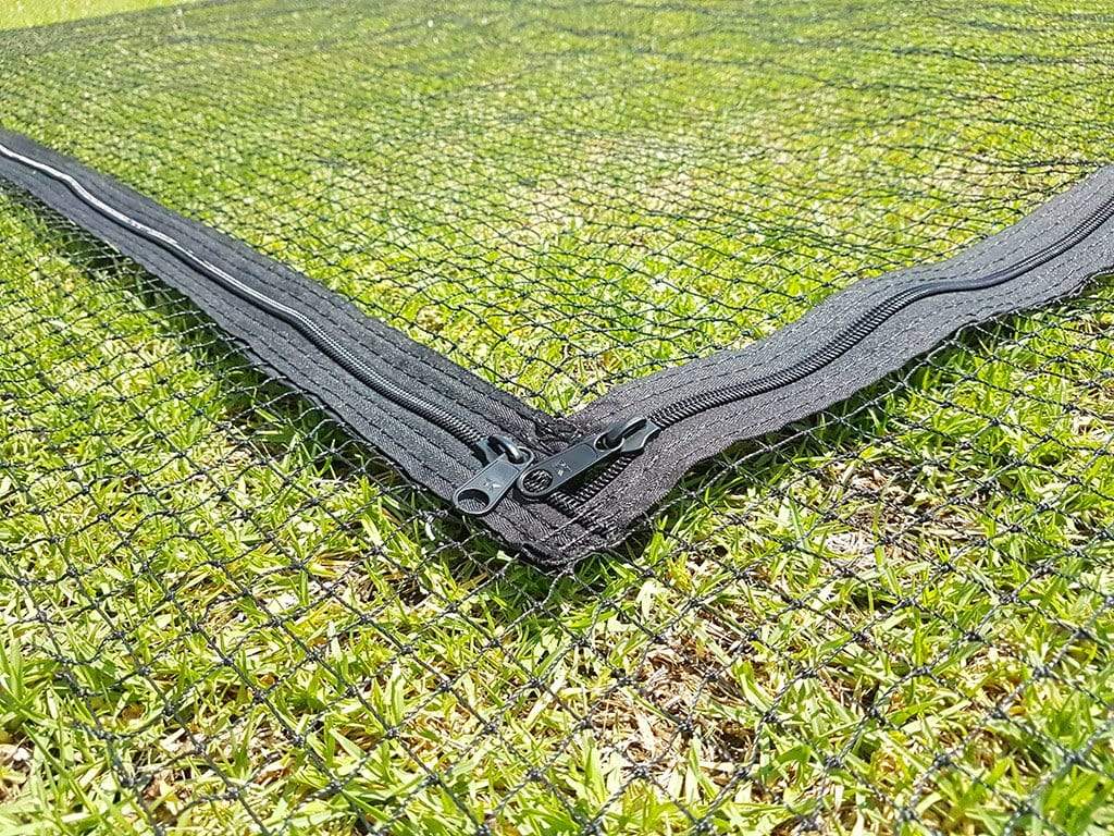 Stainless Steel Complete Wall Net with F-Zipper (3.5m x 3.5m Netting) - Black - Image 8
