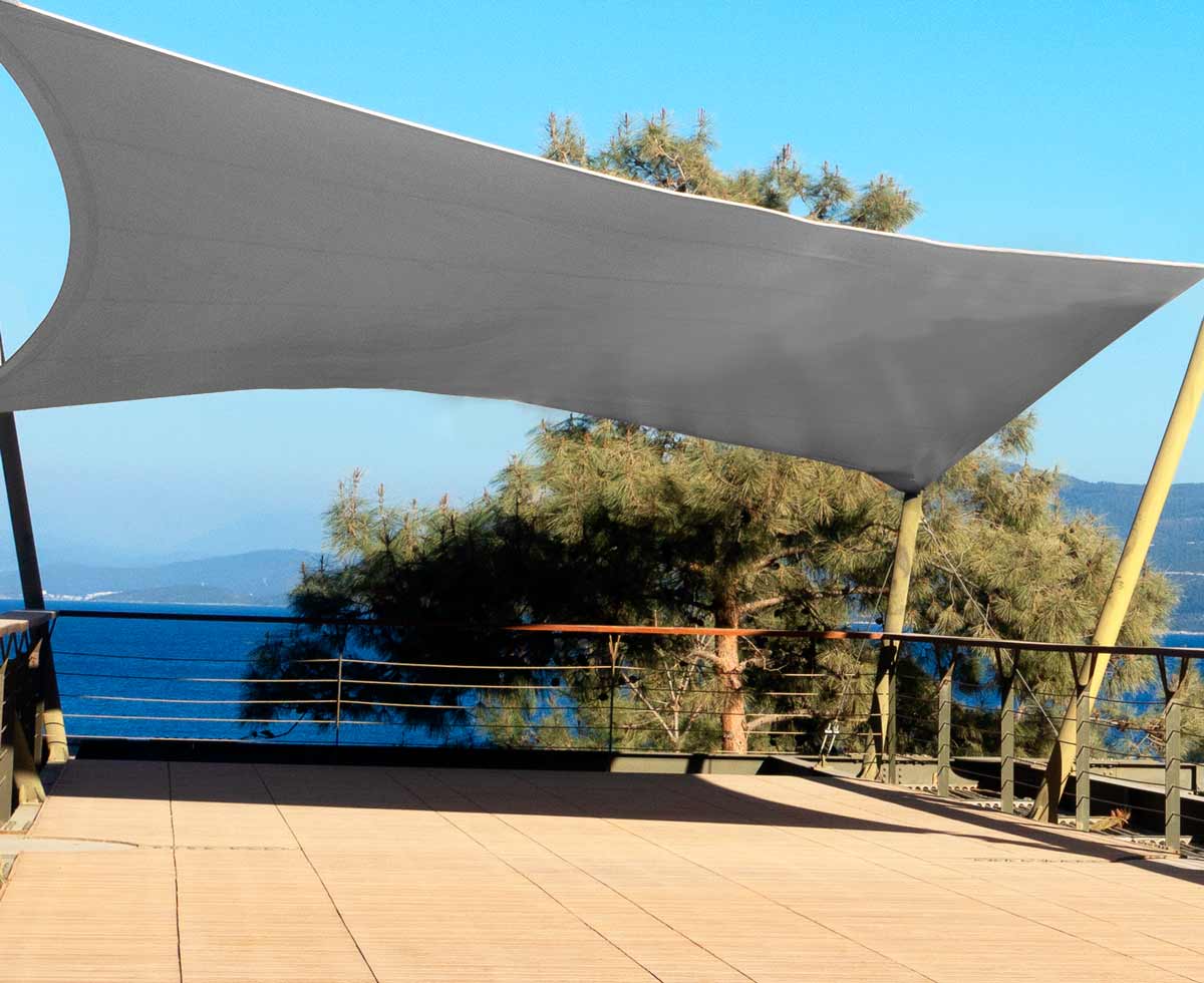 Grey Square Waterproof Shade Sail - Image 3